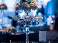 Floral Crystal Candle Stand